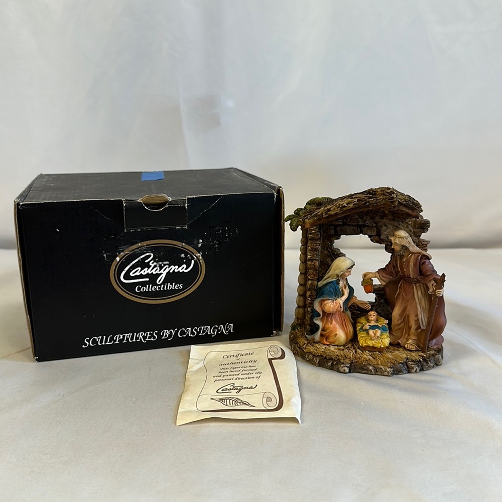 Holy Family Nativity Christmas 2000 Castagna In Original Box